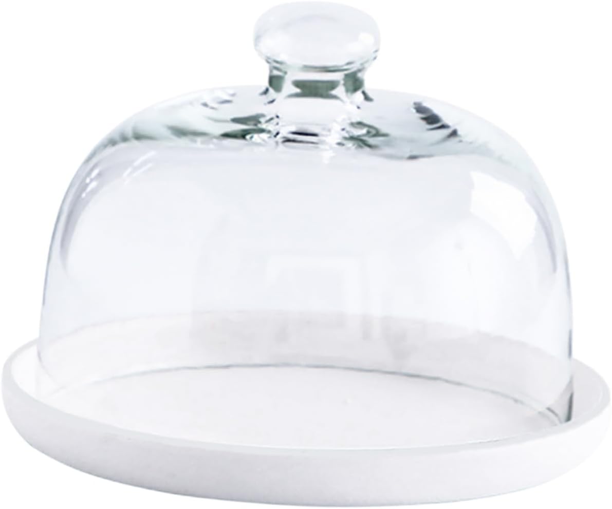 Multi-Functional Dessert Plate Lid Glass Cake Tray Wear-Resistant Serving Platter for Fruits and Sweets for Parties and Gatherings