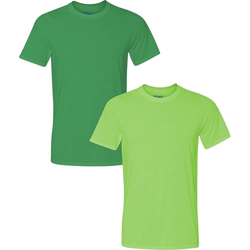 Gildan Men's Moisture Wicking Polyester Performance T-Shirt, 2-Pack