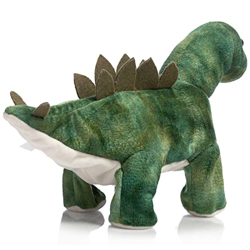 Hollyhome Plush Dinosaur Stuffed Animal Animated Stegosaurus Walking, Roaring And Waging Tails Electronic Dinosaur Toy 16.5 Inches Gifts For Kids #TOP5