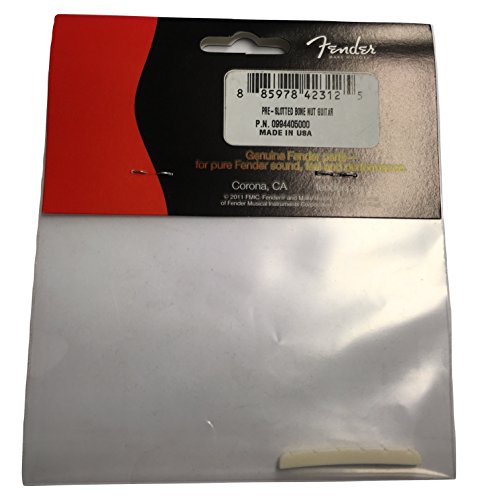 Fender Deluxe Locking Staggered Guitar Tuners, Chrome & Vintage Style Stratocaster/Telecaster Electric Guitar Pre-Slotted Bone Nut #TOP5