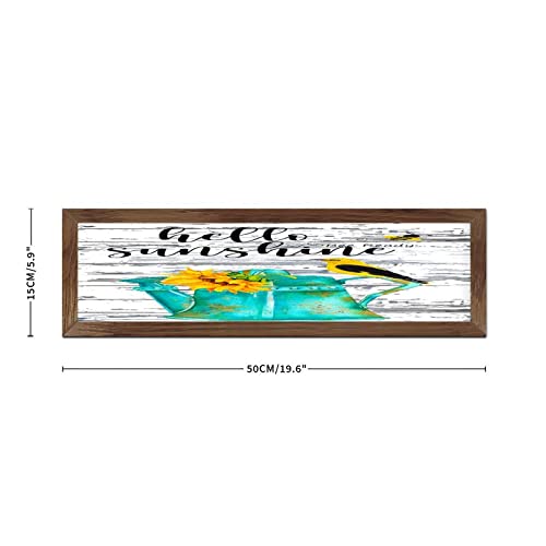 Plaque bois tournesol déco rustique murale pour bureau