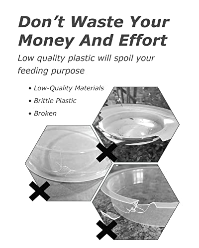 iBorn PC Plastic Bird Water Dish,Bird Bath Bowl Repalcement for Small Bird,Bird Feeder Station Tray Accessories 17.2cm（2 Pack） - Thumbnail 5