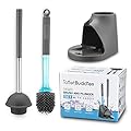 ToiletBuddies Toilet Brush & Plunger Set - Toilet Bowl Brush and Holder, Refillable Liquid Dispenser Brush - 2 in 1 Silicone Toilet Brush & Plunger Set for Bathroom