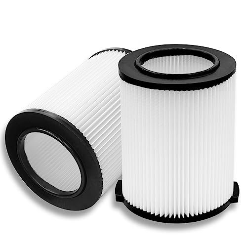 2 Pack Standard Wet/dry Vac Filter Vf4000 Compatible with RIDGID Vacs 5-20 Gallons Vacuum Cleaner, Replacement Vf4000 filter