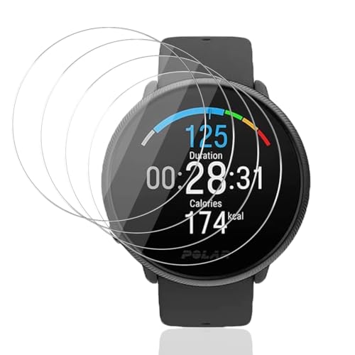 Teenrpov [4 Piezas Protector de Pantalla Compatible con Polar Ignite/Lgnite 2, Cristal Templado para Polar Ignite/Lgnite 2 Antihuellas/Antiarañazos/9H Vidrio Templado para Polar Ignite/Lgnite 2