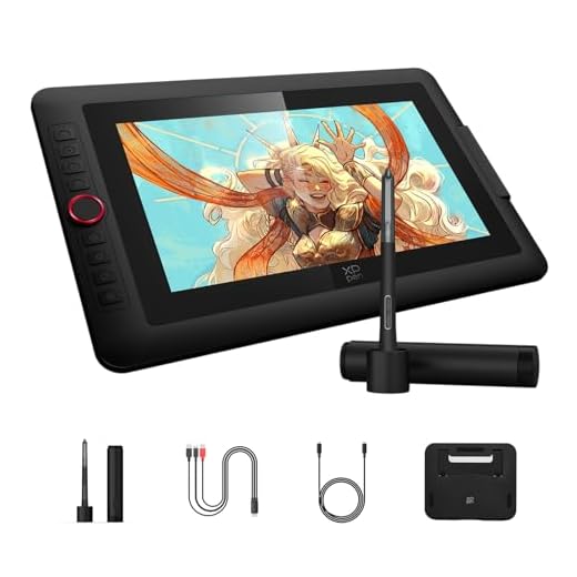 XPPen Upgraded Artist13.3 Pro V2 Drawing Tablet with Screen, 16384 Pen Pressure X3 Pro Stylus Pen Display, 99% sRGB Full-Laminated AG Screen Graphic Tablet with Stand, Red Dial, 8 Shortcut Keys 13.3"