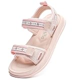 [PPXID] ピピシダ スポーツサンダル キッズ 女の子 夏靴 オープントゥ マジックテープ式 軽量 歩きやすい アウトドア ビーチ ピンク 20.5cm
