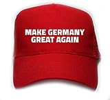 Größenverstellbar Cre9tive Caps Make Germany Great Again - rote Trucker Cap - Snapback Größenverstellbar - Bedruckt- ID_004