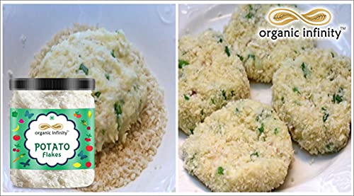 Image of Organic Infinity Potato Flakes | Dehydrated Potato | Aaloo ka Mash | Instant ALOO POHA READYMIX Pack - 200 GM By Organic Infinity