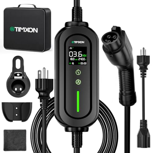 Portable Level 1&2 EV Charger with 25ft Cable