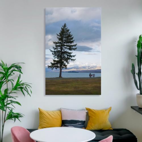 Impression toile arbre solitaire déco murale 60x90 pour habiller un mur vide - 6
