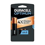 Duracell Optimum AA Batteries with Power Boost Ingredients, 8 Count Pack Double A Battery with Long-lasting Power, All-Purpose Alkaline AA Battery for Household and Office Devices
