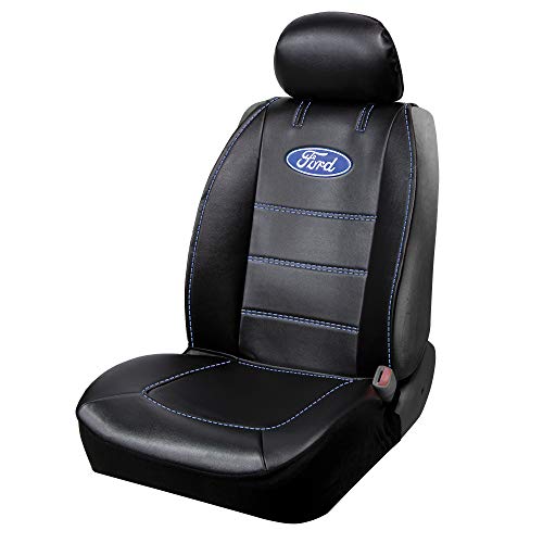 Plasticolor 008625R01 Ford Deluxe Seat Cover Embrodired Logo High Contrast Stitching Premium 3