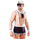 Pfylinqo Men's Exotic Apparel Cosplay Lingerie Uniform, Exotic Stripper Apparel Police Sexy Lingerie Set for Men, Role-Play Outfit for Christmas/Xmas, Clubwear & Valentine’s Day