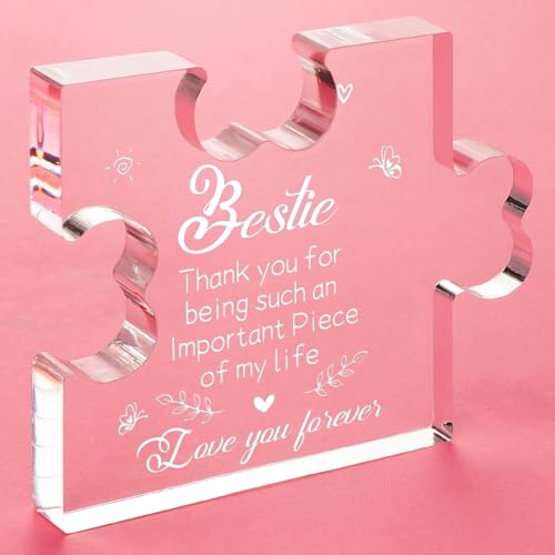 Image of Heart shaped plaque gift (Bestie)