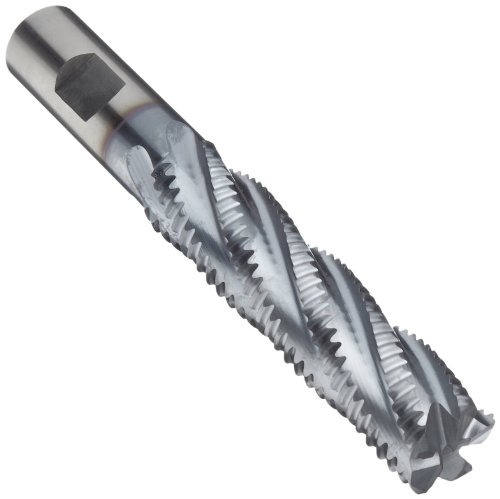Image of 5270094 Cobalt Steel Square Nose End Mill, Inch, Long Length, Weldon Shank, TiCN Finish, Roughing Cut, 6 Flutes, 5.75 inch Overall Length, 7 /8 inch Cutting Diameter, 3 /4 inch Shank Diameter