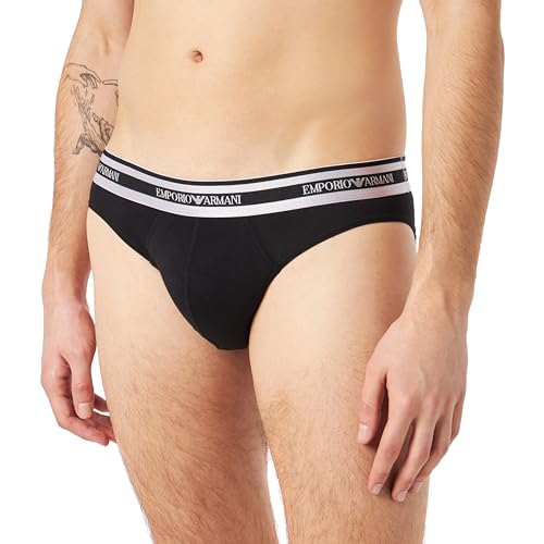 Stretch Cotton Shiny Logoband Brief Slip XL uomo nero