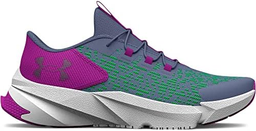 Under Armour Girls Grade School Scramjet 5 Alternate Lace Running Shoe, (500) Aurora Purple/Strobe/Metallic Silver, 11.5 Little Kid | Image 3