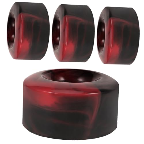 Roues de skateboard PU haute résistance avec roulements inclus noir rouge