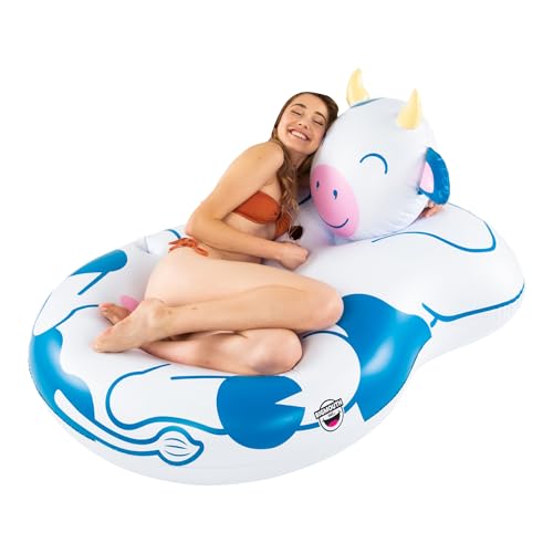 BigMouth Inc Giant Cow Lounging Pool Float, Inflatable Raft, Fun Summer Party Floatie