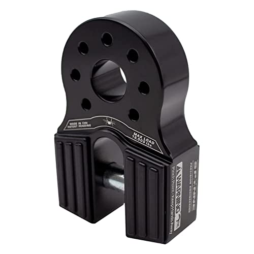 Winch Shackle Mount Connector, Winch Shackle Bracket, Winch Hook Rope Trailer Connector for Vehicles, Towing Winch Hook, Aluminum Alloy Flat Link Shackle for Outdoor Rescue