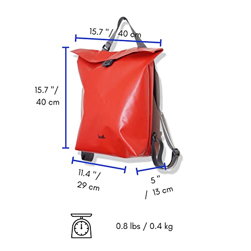 iod Mochila à prova de intempéries de 15 L com zíper e fecho magnético - Bolsa de lona com alças aju