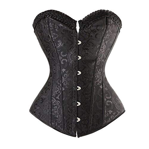 3nh 1Pc Corset Bustier Top-Steampunk Waist-Cincher Women Femme Size: X-Large; Material: Spandex-picture-29