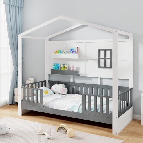 COSTWAY Letto per Cameretta a Forma di Cassetta 90 x