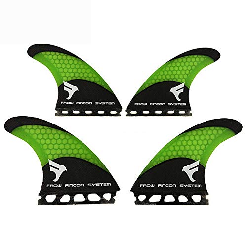 FROW フィン クアッド CARBON ハニカム FUTURE対応FIN カーボン サーフボードフィン レトロフィッシュ ライム