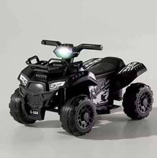 Mini Quadriciclo Elétrico Infantil 6V Sport, Veículo Elétrico para Crianças, Preto