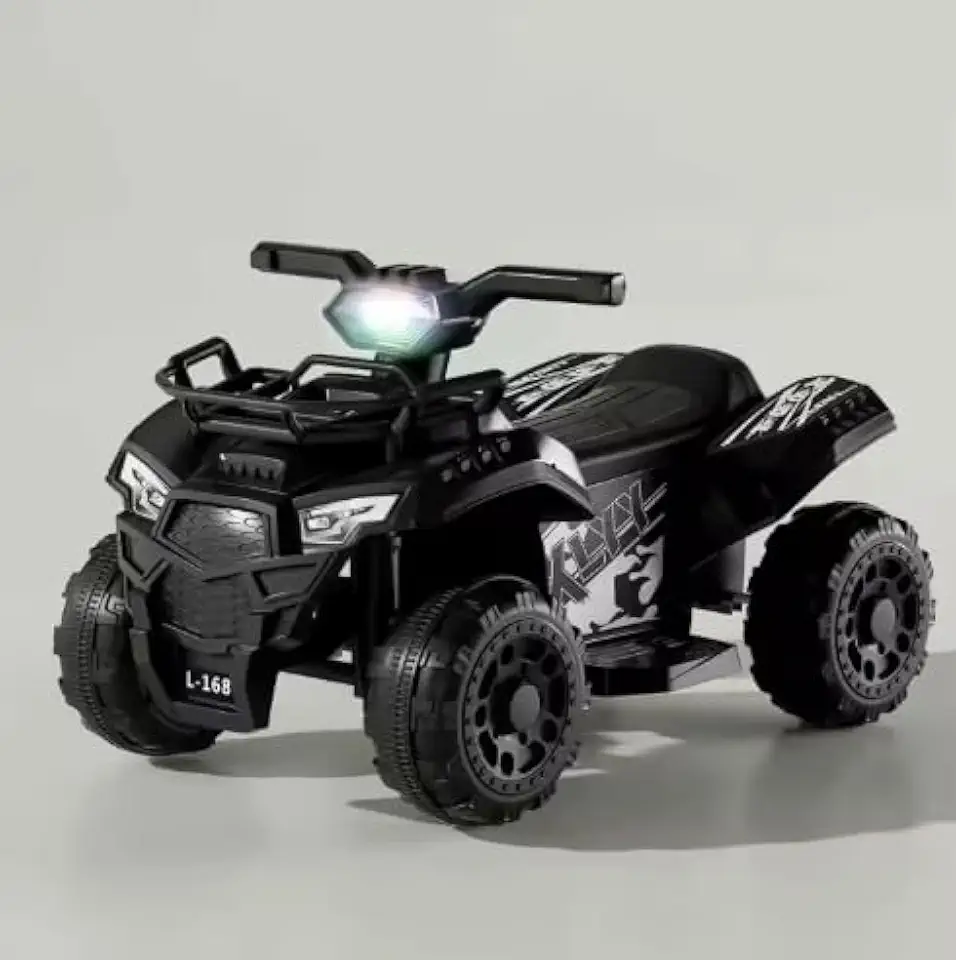 Mini Quadriciclo Elétrico Infantil 6V Sport, Veículo Elétrico para Crianças, Preto