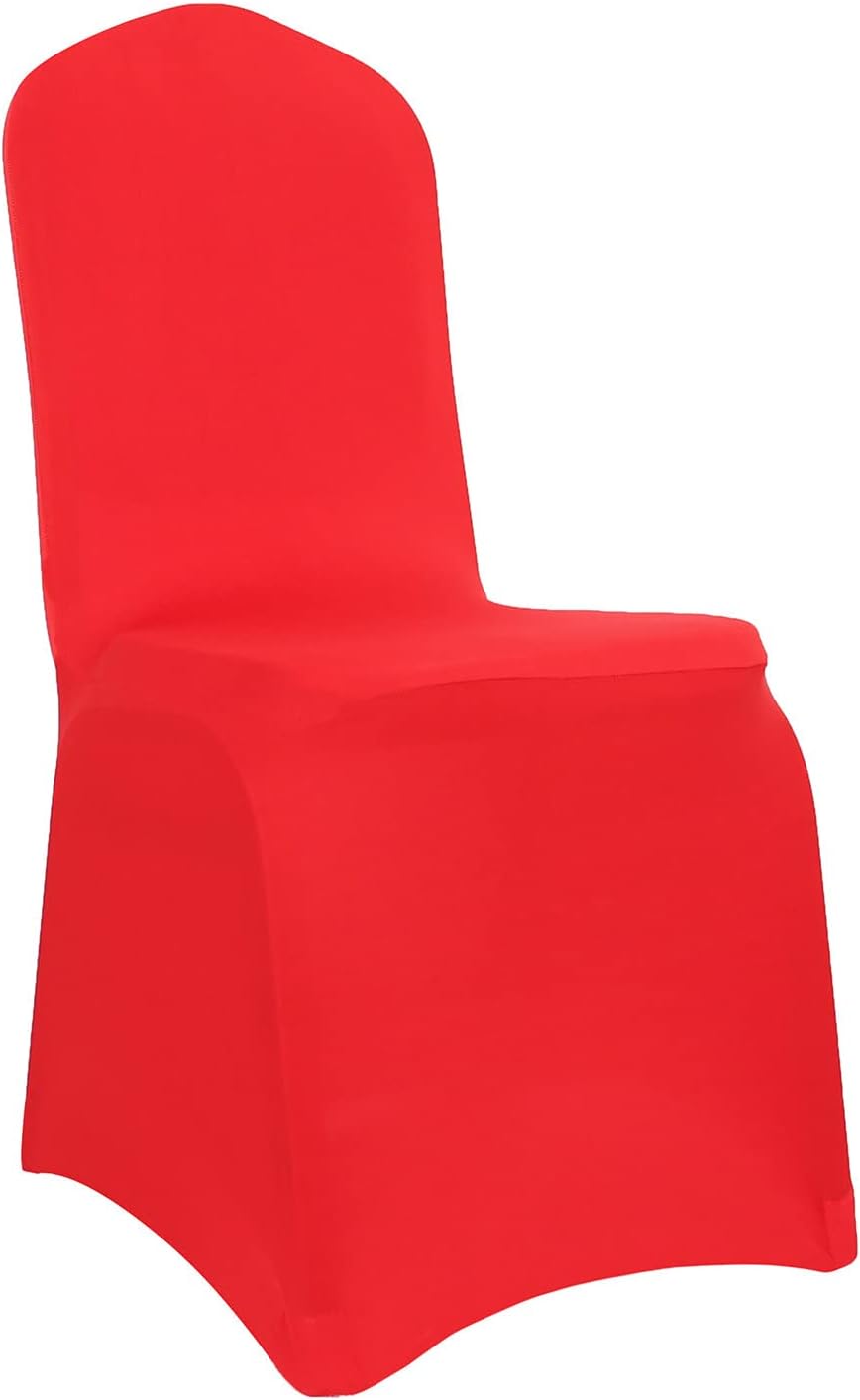 Dimatic 10 PCS Brown Spandex Chair Covers Dining Room Stretch Chair Covers Protector for Living Room Banquet Wedding Party Dining Decoration (Brown)