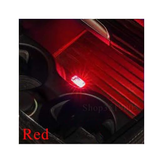 FIOLTY Car Styling Copa Caja de Almacenamiento de luz USB para Accesorios Renault Fluence Laa Megane RS Latitud Taan Kadjar Clio: Rojo