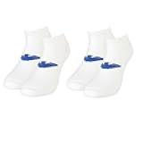 Emporio Armani Men's Basic 2 Pack Eagle Low Ankle Sock, White/White, One Size