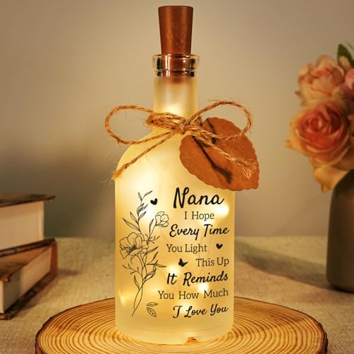 Sayregifty Nana Gifts Gift for Nana - LED Bottle Decorative Light Birthday Gift for Nana Perfect Christmas Mothers Day Gifts for Nana Presents for Nana from Grandkids