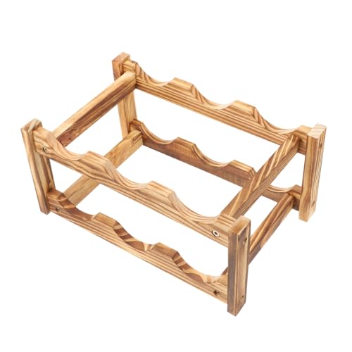 Soporte de vino de madera estilo europeo para organización miniatura 1