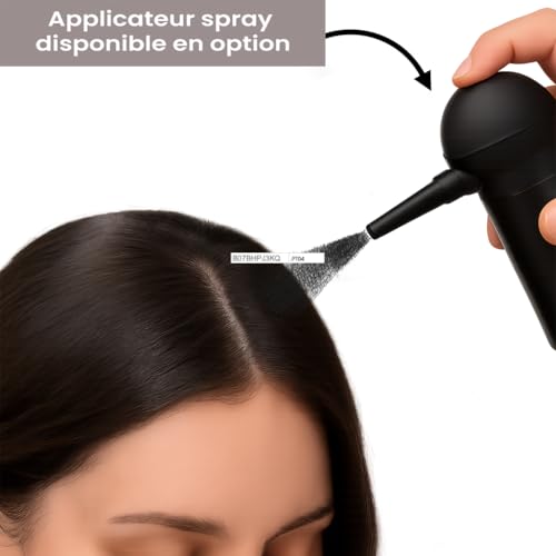 ILLUSYA Fibres capillaires densifiantes – Densificateur de cheveux – Effet densité naturel – Pour cheveux fins et clairsemés - noir - 25g – vue 6