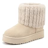 Allegra K Women's Winter Snow Shoes Anti-Slip Warm Comfortable Lightweight Flexible...