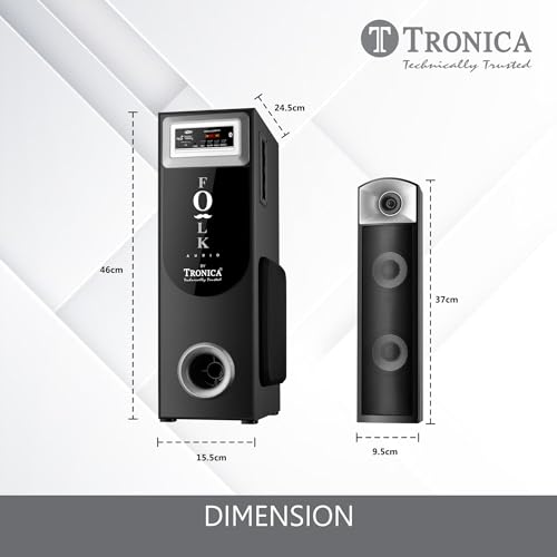 TRONICA Folk Audio Comet SubWoofer DigniFi 2.1 Bluetooth Home Theater System Speakers with Signature Sound FM/AUX/Pen Drive/Smart TV Support & Remote 3 41bki0Q2KDL