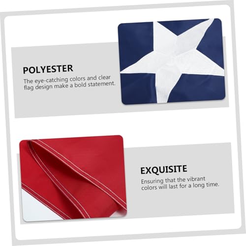 Drapeau Texas broderie polyester résistant extérieur 90x150cm - 8