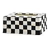 Mackenzie childs tissue box cover tissue holder for home decor black and white courtly check rectangle  urban country home decor