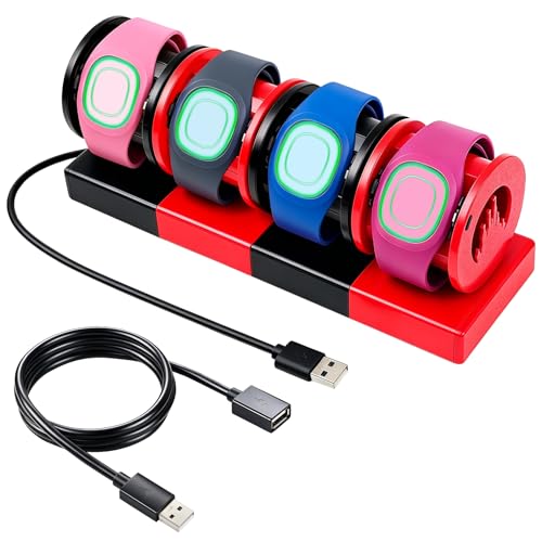 TIFFYONEK Modular Charging Stand for MagicBand+ Expandable 2-4 Slot Organizer Dock with 4-Port USB Hub & 3.3ft Extension Cable Theme Park Vacation & Cruise Essentials Hidden Cable Management