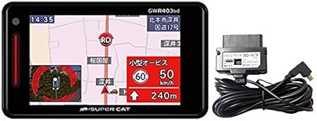Amazon ユピテルsuper Catレーダー波gpsダブル受信3 6インチ液晶gpsレーダー探知機gwr403sd トヨタハイブリッド車用obdiiアダプターobd Hvtmセット レーダー探知機本体 車 バイク
