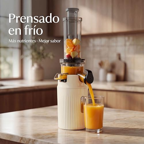 Pelamatic Exprimidor Electrico 100W Beige, Licuadora Para Verduras y Frutas, Esprimidores Electrico de Naranja de Calidad - imagen 2