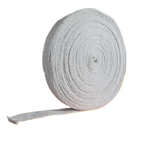 GOHAPY Cinta de Tela for enrollar Fibra de Vidrio, Cinta de Fibra cerámica, Cinta Resistente al Calor e ignífuga ignífuga de 1360 ℃, 1 Unidad(3CMx1Mx2MM)