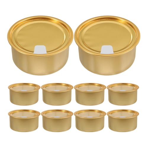 Uonlytech 10 Pezzi Contenitori Alimenti in Alluminio Chiusura Ermetica e Coperchio Apribile Lattine Vuote per tè Sfuso caffè Snack e Alimenti Confezione Compatta e Portatile per Uso