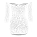 Tosmifairy Women's Mini Fishnet Lingerie Dress Sexy Off The Shoulder Sleepwear Chemise Stretchy Bodysuit,One Size (White)