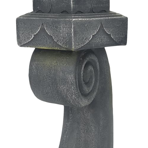 Landchy 40''H Janpanese Zen Garden Pagoda Resin Shinto Shrines Stone Lanter Large Pagoda Statue Stone Lantern Pagoda Sculpture Statue For Balcony Garden Patio Porch Decoration,Grey thumb #6