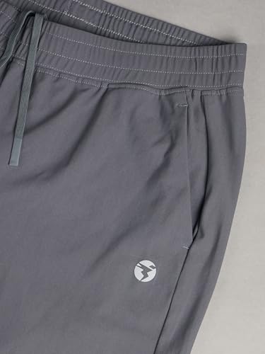 Image of TECHNOSPORT Womens Mid Rise Polyester Regular Fit Solid Jogger for Running, Workout & Sports