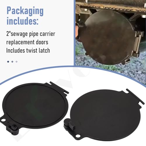 Image of Braveboy (2 Pack) Sewer Hose Carrier Replacement Hatch Compatible with D&W Super Tube & Slider Sewer Hose Camper